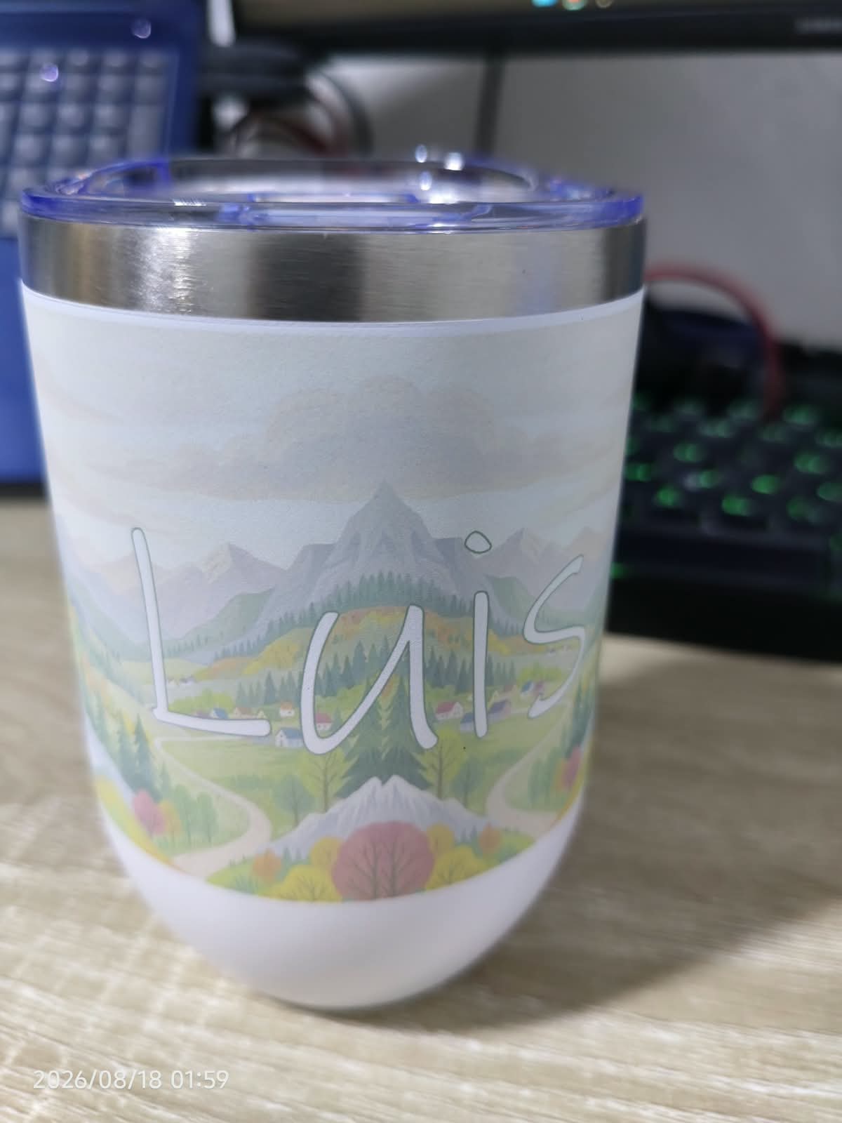 Vaso térmico con nombre